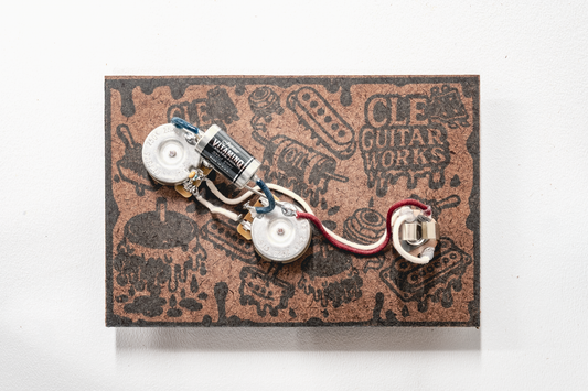 P-Bass Wiring Harness- VitaminQ SILVER FOIL - handcrafted prewired guitar electronics by CLE Guitar Works