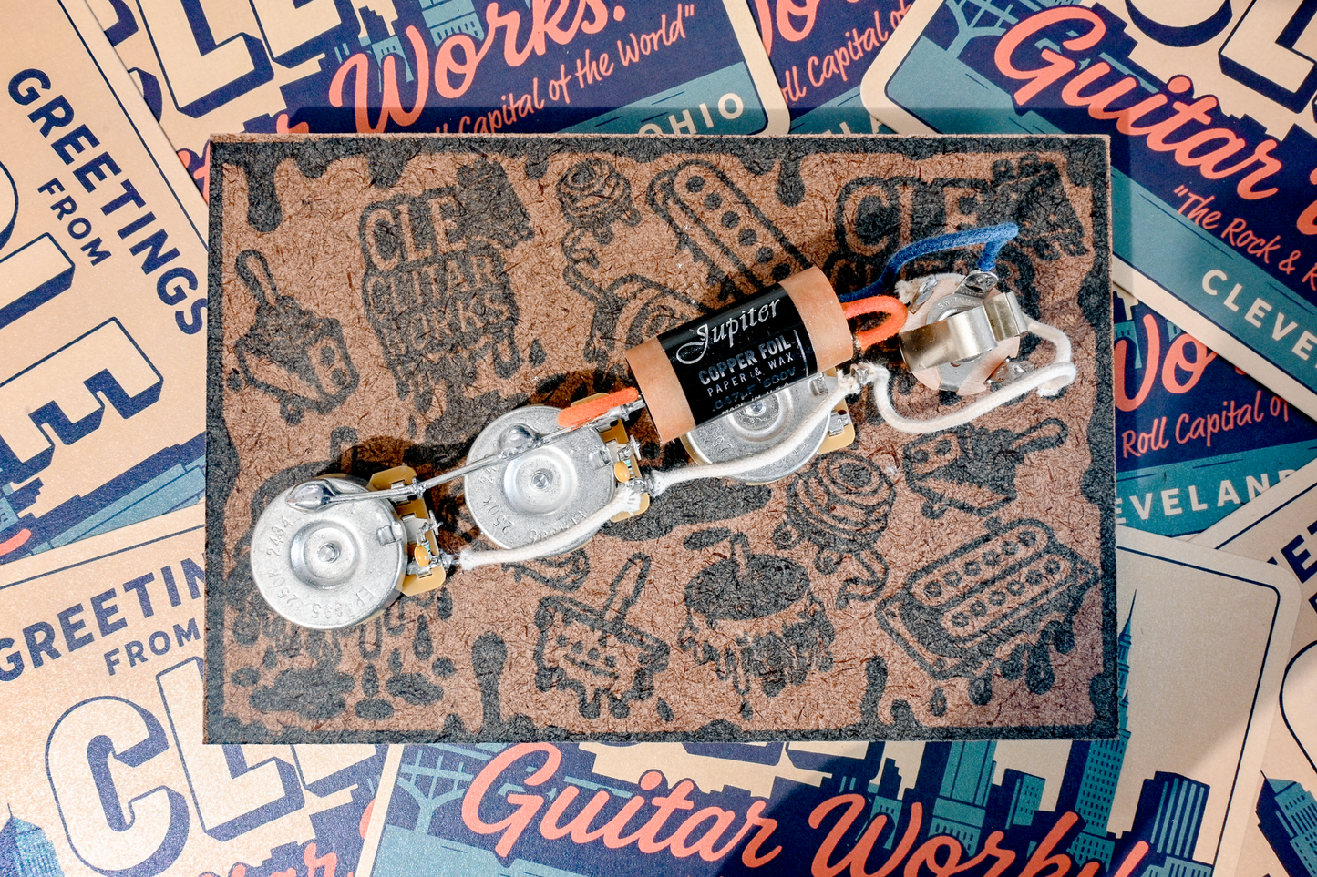J-Bass Wiring Harness- Copper Foil - handcrafted prewired guitar electronics by CLE Guitar Works