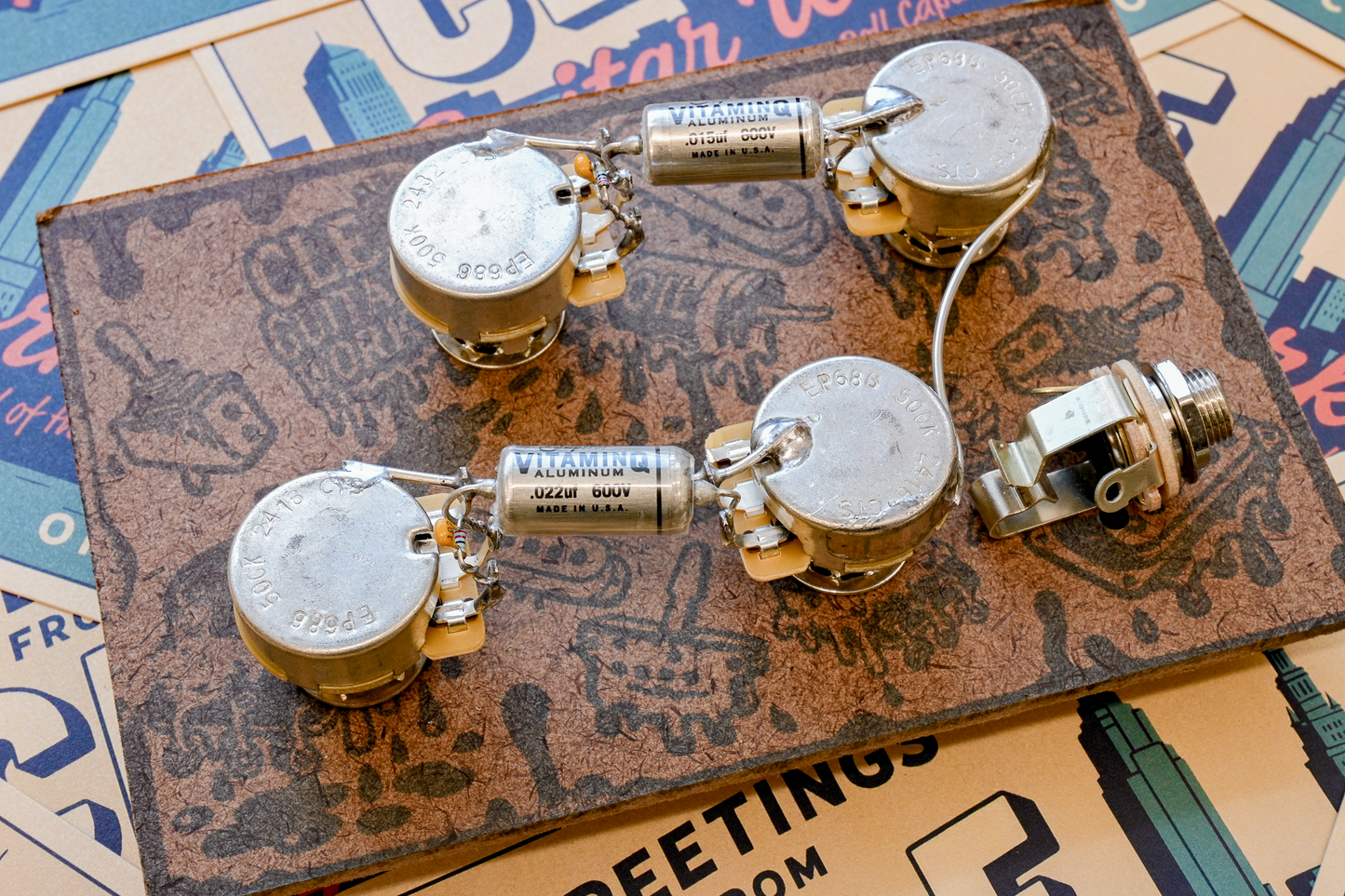 Les Paul Wiring Harness- VitaminQ - handcrafted prewired guitar electronics by CLE Guitar Works
