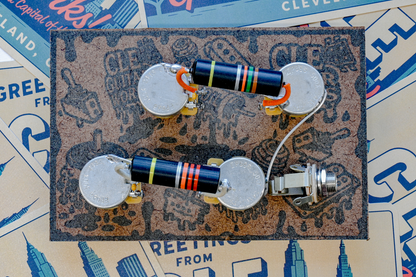 Les Paul Wiring Harness- Bumblebee - handcrafted prewired guitar electronics by CLE Guitar Works