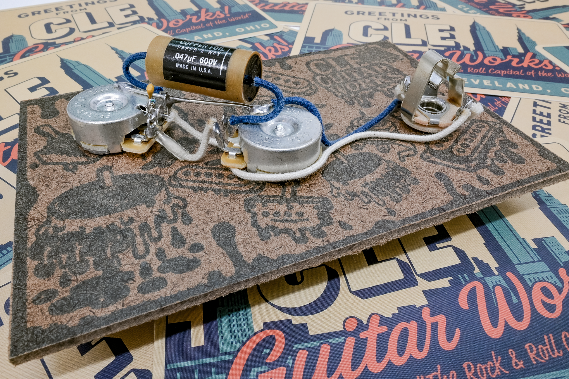 P-Bass Wiring Harness- Copper Foil - handcrafted prewired guitar electronics by CLE Guitar Works