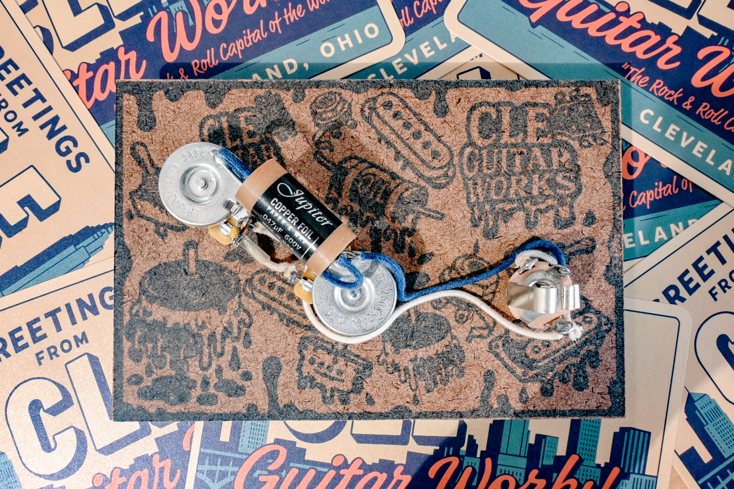 P-Bass Wiring Harness- Copper Foil - handcrafted prewired guitar electronics by CLE Guitar Works