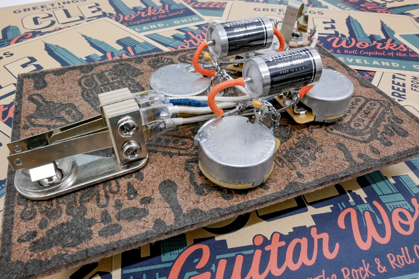 SG Wiring Harness- VitaminQ SILVER FOIL - handcrafted Premium prewired guitar electronics by CLE Guitar Works