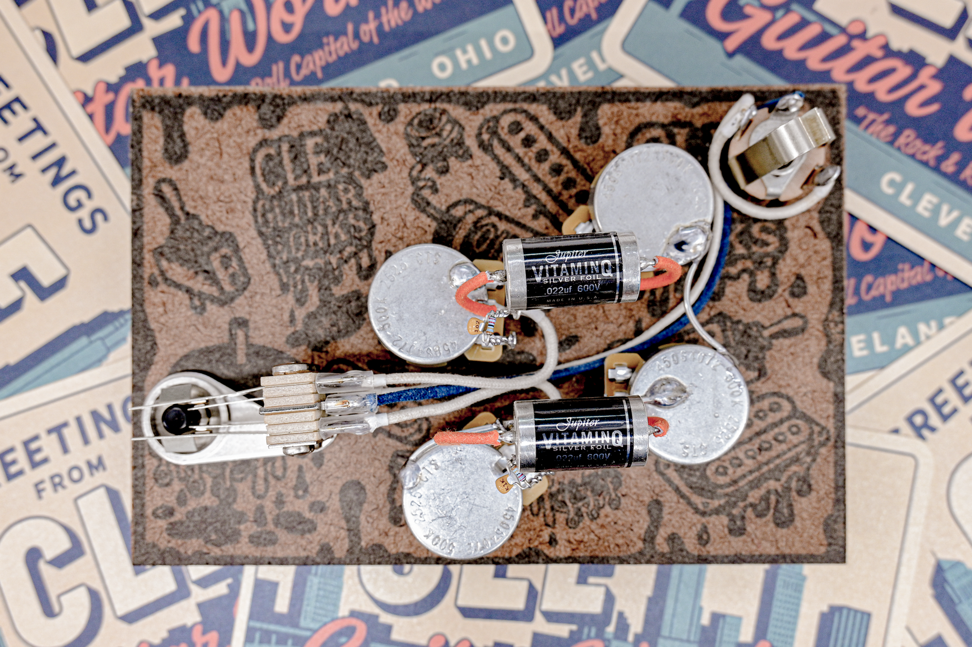SG Wiring Harness- VitaminQ SILVER FOIL - handcrafted Premium prewired guitar electronics by CLE Guitar Works