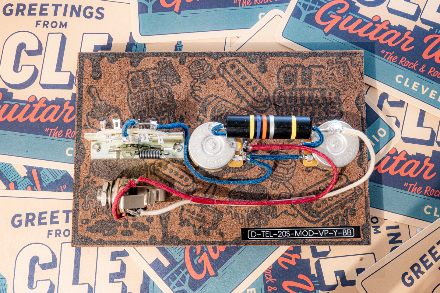 Telecaster Wiring Harness- Bumblebee - handcrafted prewired guitar electronics by CLE Guitar Works