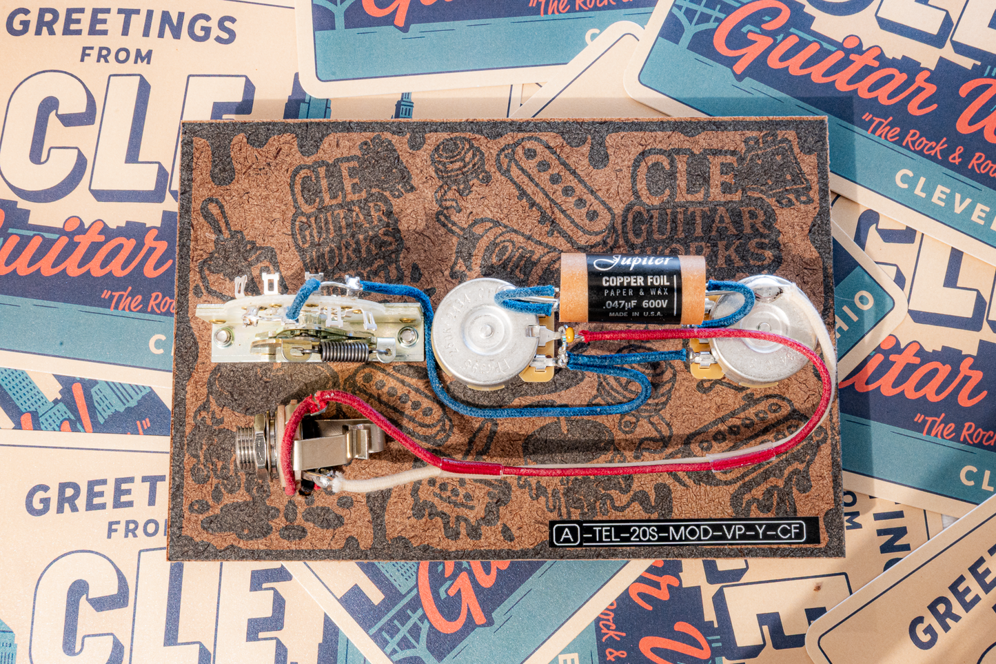 Telecaster Wiring Harness- Copper Foil - handcrafted prewired guitar electronics by CLE Guitar Works