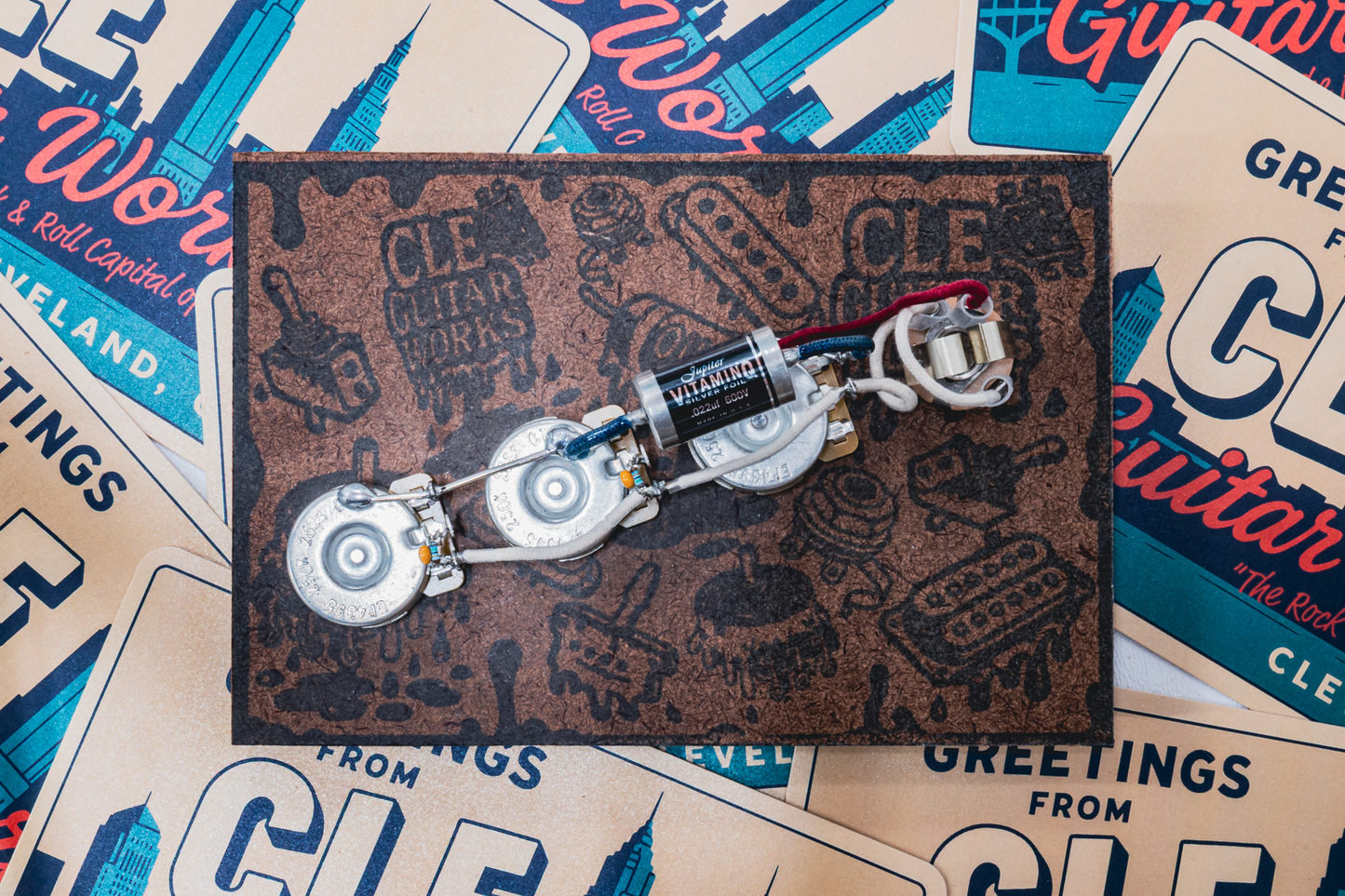 J-Bass Wiring Harness- VitaminQ SILVER FOIL - handcrafted prewired guitar electronics by CLE Guitar Works