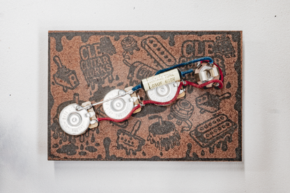 J-Bass Wiring Harness- Vintage Yellow - handcrafted prewired guitar electronics by CLE Guitar Works