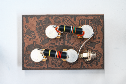 Les Paul Wiring Harness- Bumblebee - handcrafted prewired guitar electronics by CLE Guitar Works