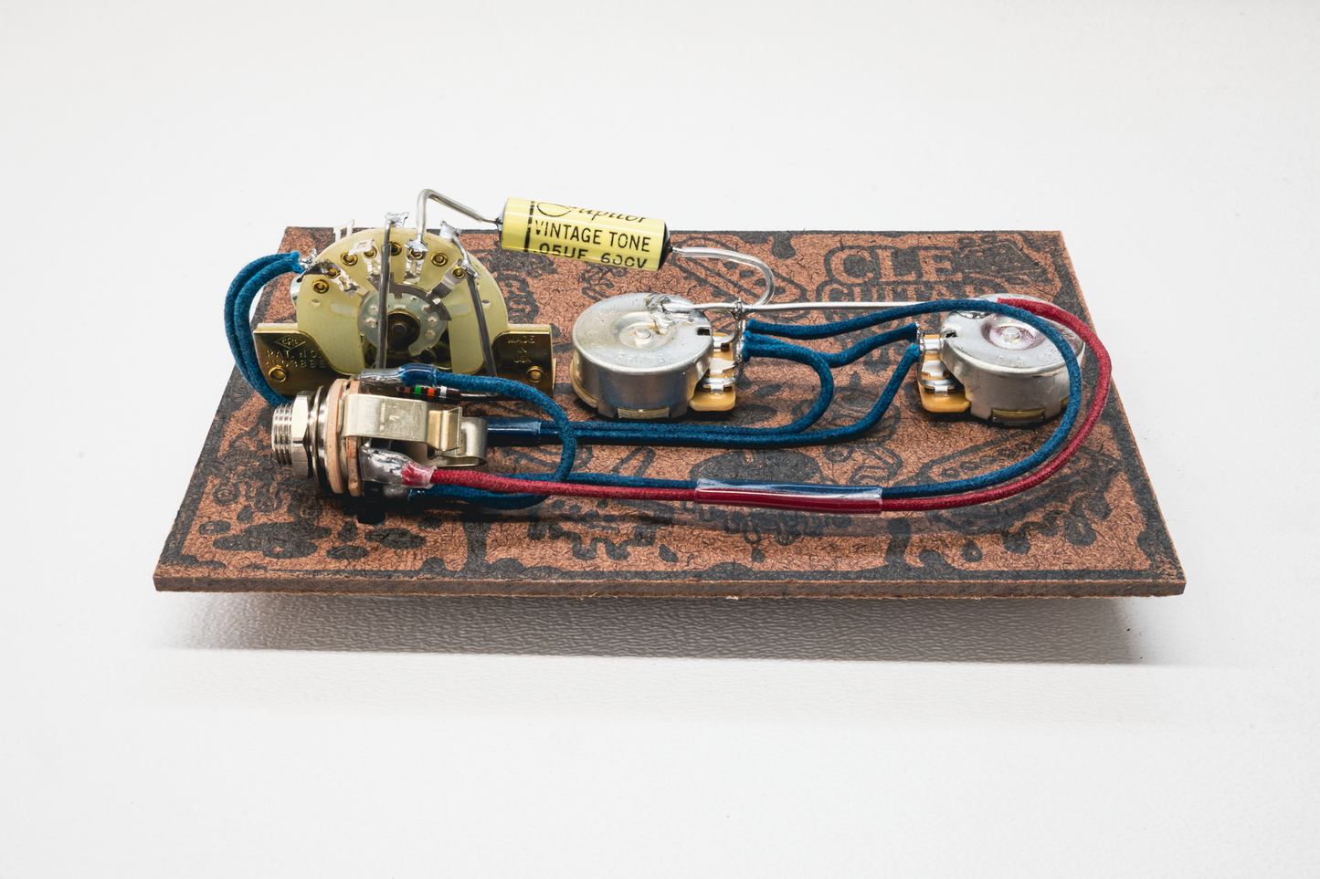 Nocaster" Blend Wiring Harness- Vintage Yellow - handcrafted prewired guitar electronics by CLE Guitar Works