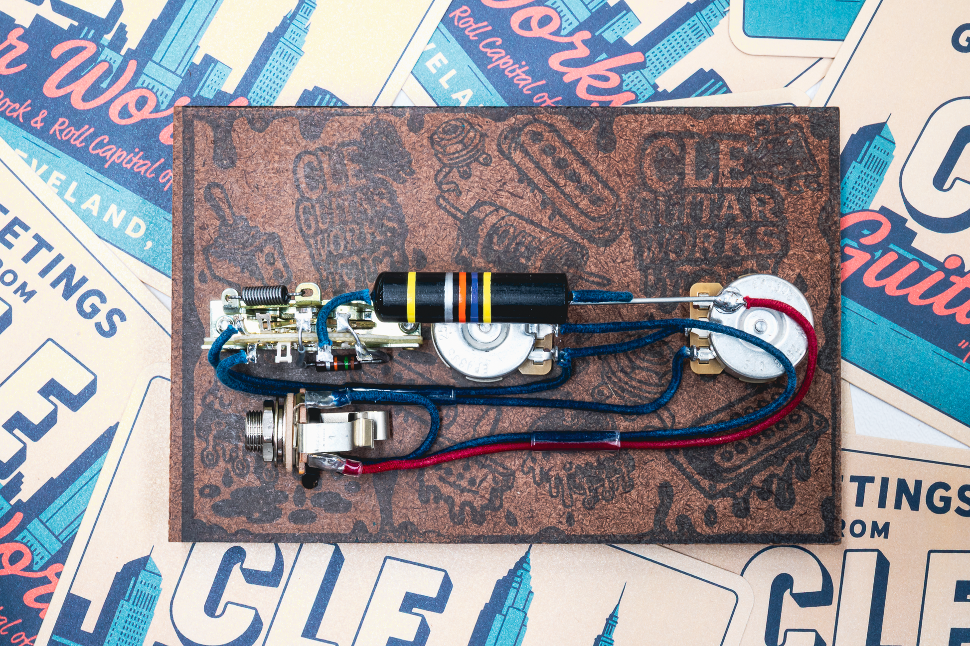 Nocaster" Blend Wiring Harness- Bumblebee - handcrafted prewired guitar electronics by CLE Guitar Works
