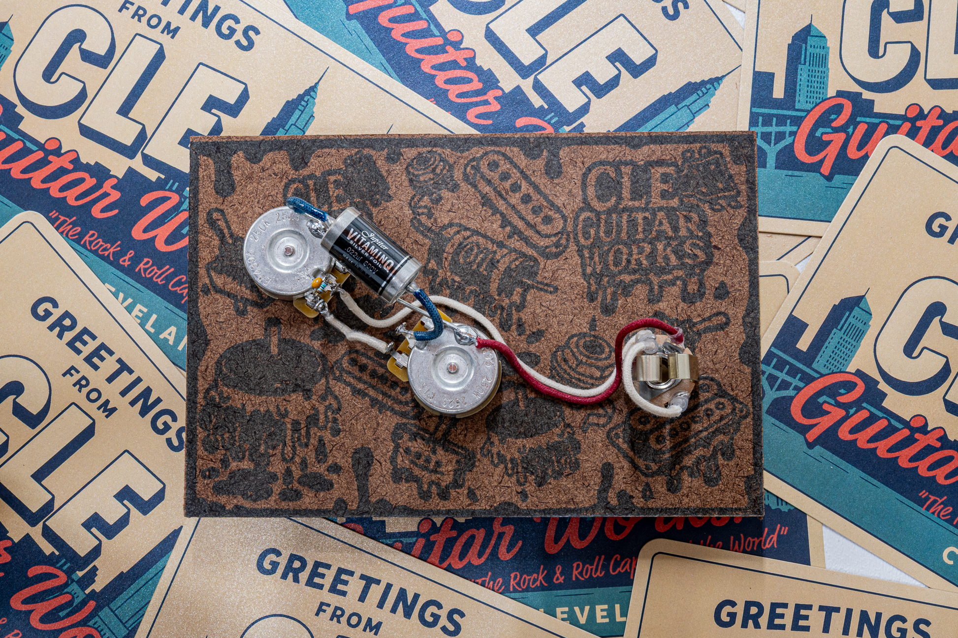 P-Bass Wiring Harness- VitaminQ SILVER FOIL - handcrafted prewired guitar electronics by CLE Guitar Works