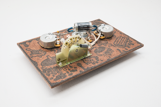 Strat Wiring Harness- VitaminQ SILVER FOIL - handcrafted Premium prewired guitar electronics by CLE Guitar Works