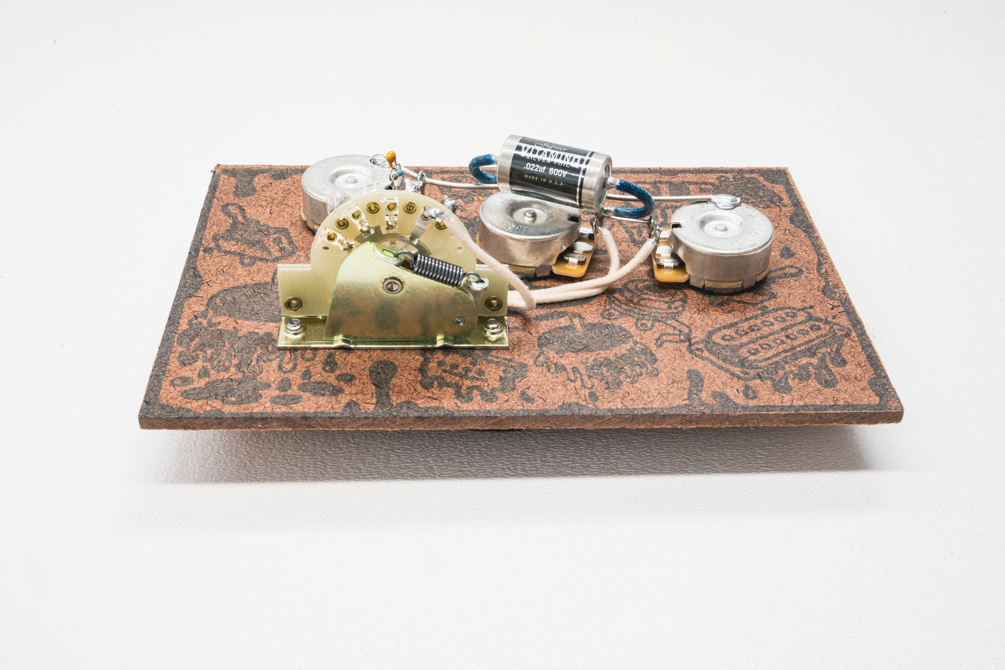 Strat Wiring Harness- VitaminQ SILVER FOIL - handcrafted Premium prewired guitar electronics by CLE Guitar Works