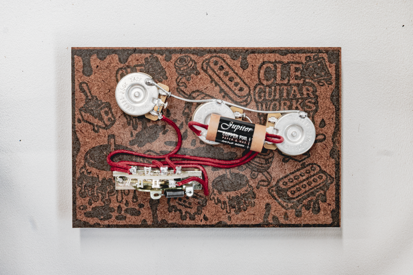 Strat Wiring Harness- Copper Foil - handcrafted prewired guitar electronics by CLE Guitar Works
